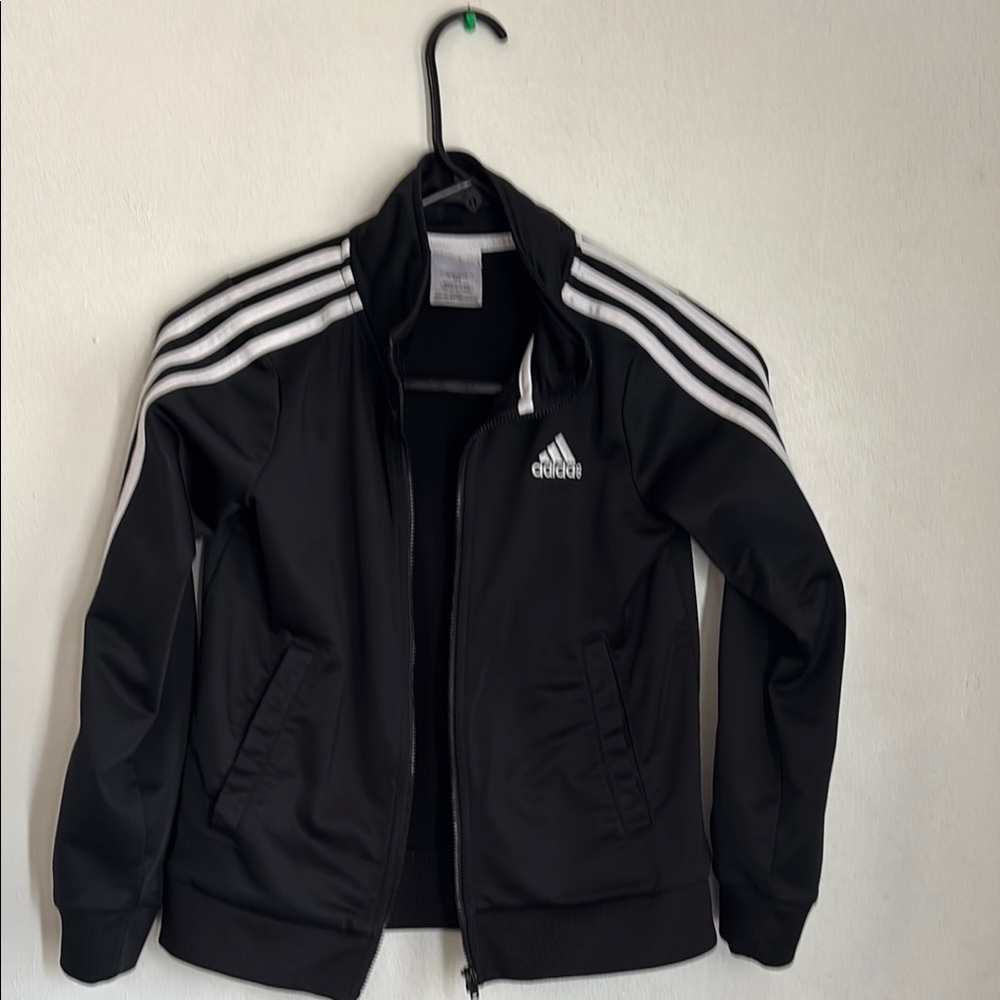 Adidas Black Jacket with White Accents - Picture 3 of 5
